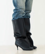 Bottes hautes en PU à talon fin STEPHAN PARIS