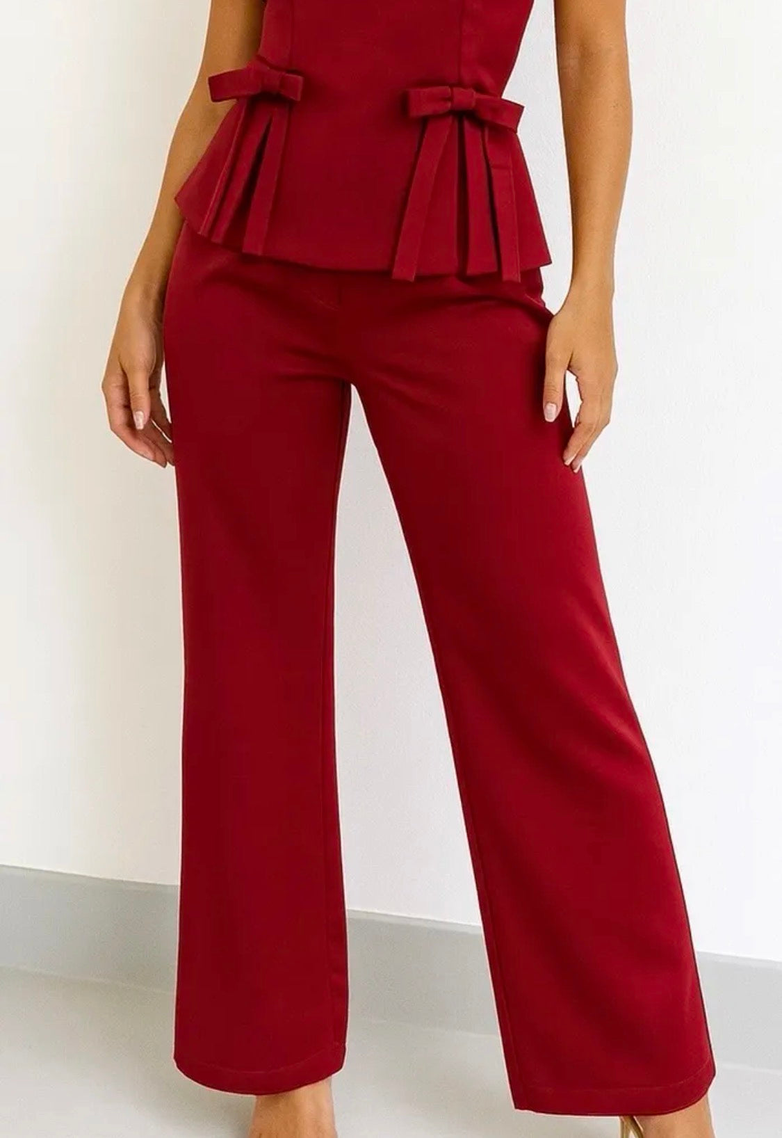 Pantalon satiné taille haute FRIME