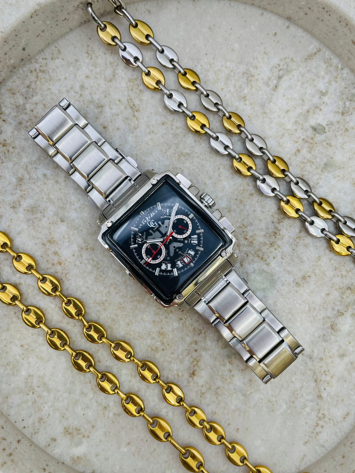 Montre silvercore bracelet acier GG LUXE WATCH