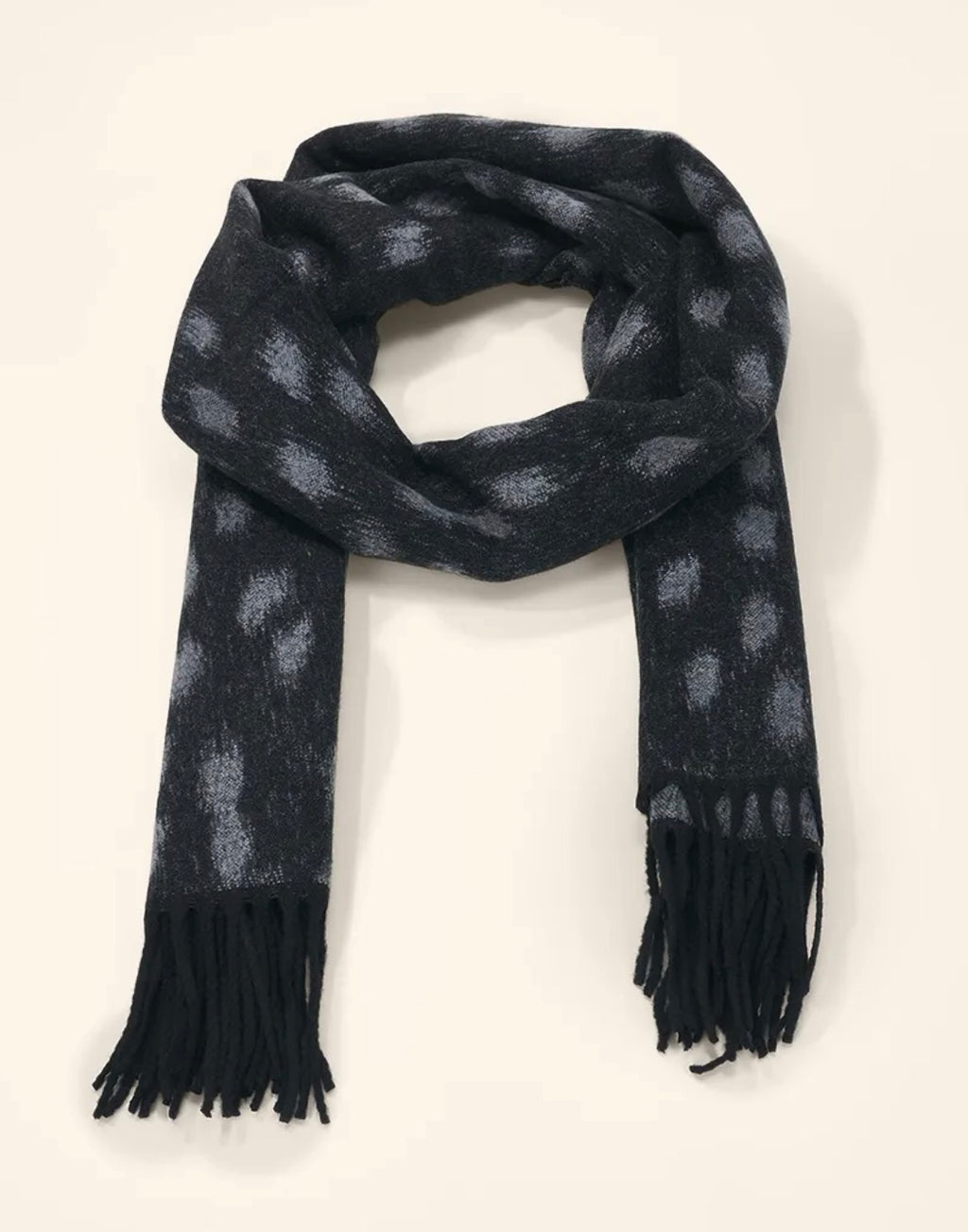 Écharpe à pois ton sur ton laine et viscose ÉLINE L’ATELIER