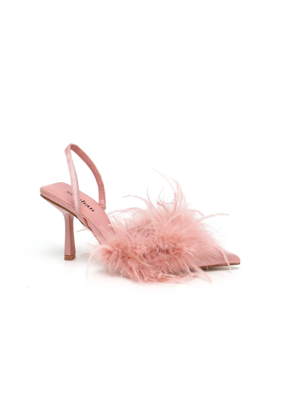 Escarpins à bride arrière et détail effet plumes STEPHAN PARIS