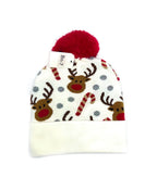 Bonnet de Noël à pompon et motifs festifs LINETA