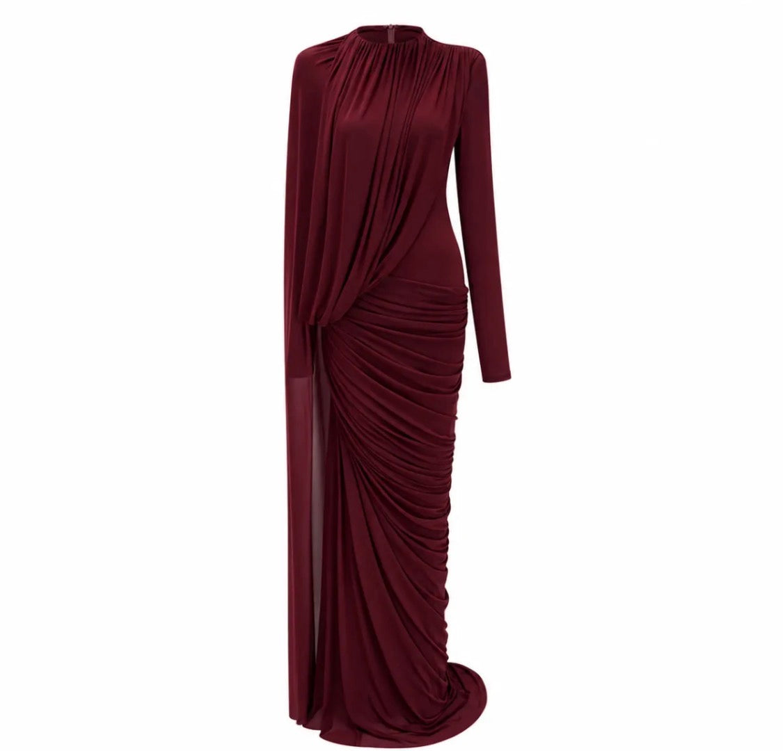Robe longue drapée Frime