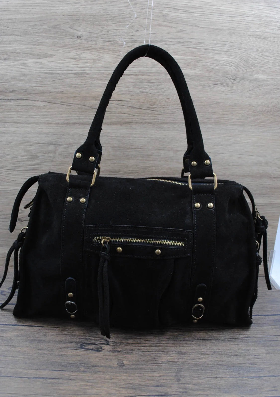 Sac à main cuir suède SYSTYLE