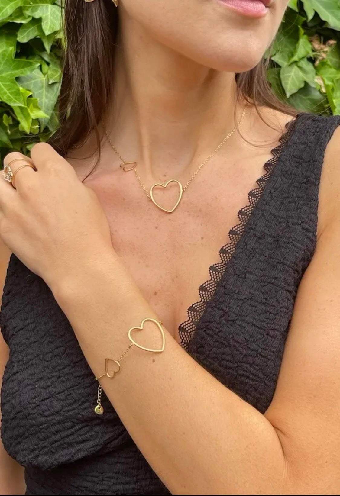 Collier cœur double Éline l'Atelier BYREN | ÉLINE L'ATELIER