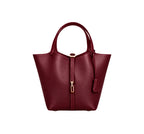 Sac à main panier en cuir lisse LOUISA LEE