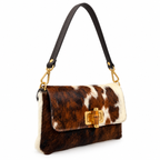 Sac à main cuir suède motif vache GALLANTRY