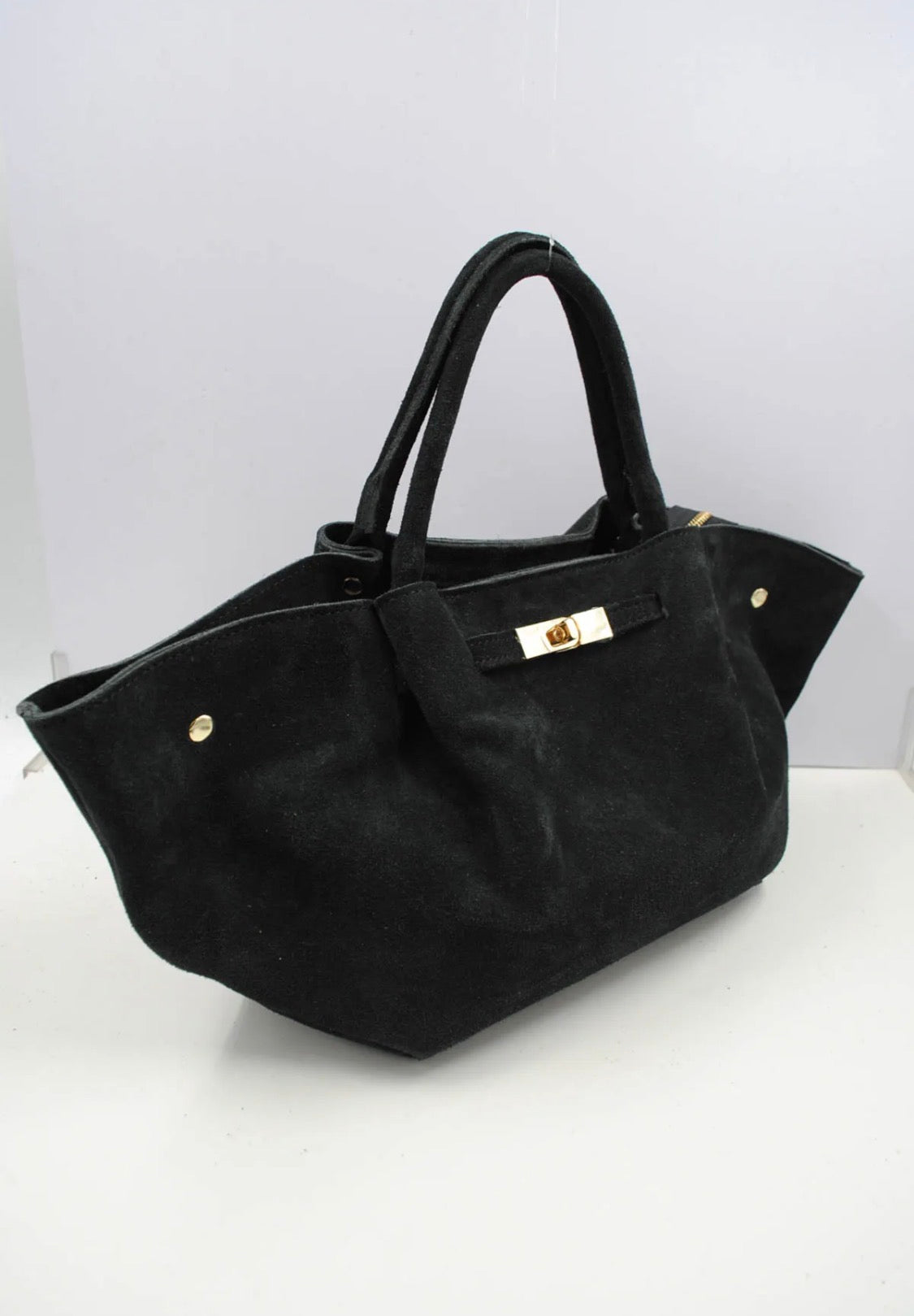 Sac à main en cuir suede véritable SYSTYLE