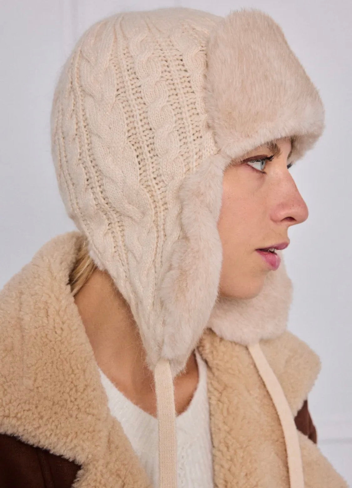 Bonnet cache-oreilles en laine BYREN | ÉLINE L'ATELIER