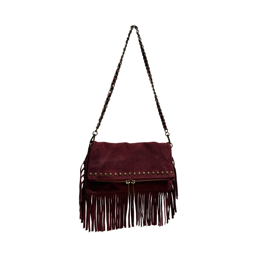 Pochette cuir suédé medium LOUISA LEE