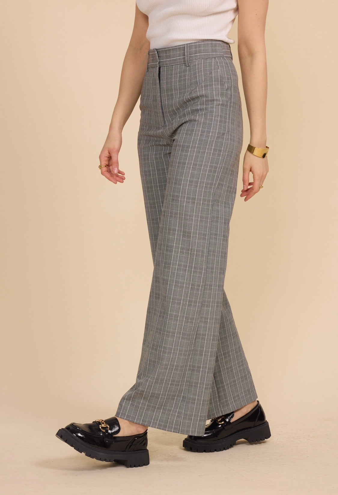Ensemble blazer et pantalon à carreaux frime