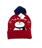 Bonnet de Noël à pompon et motifs festifs LINETA