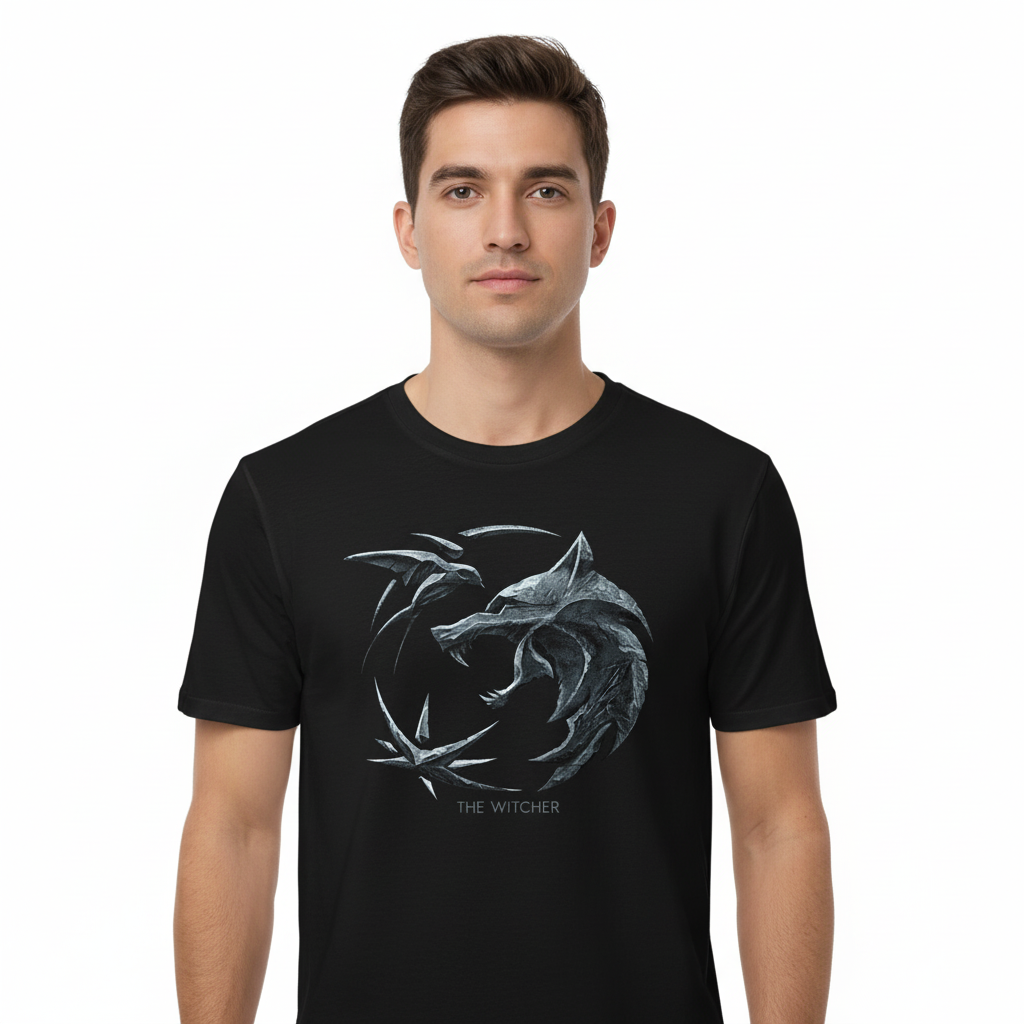 T-shirt Witcher - Logo Loup - T-shirt homme - COTTON DIVISION