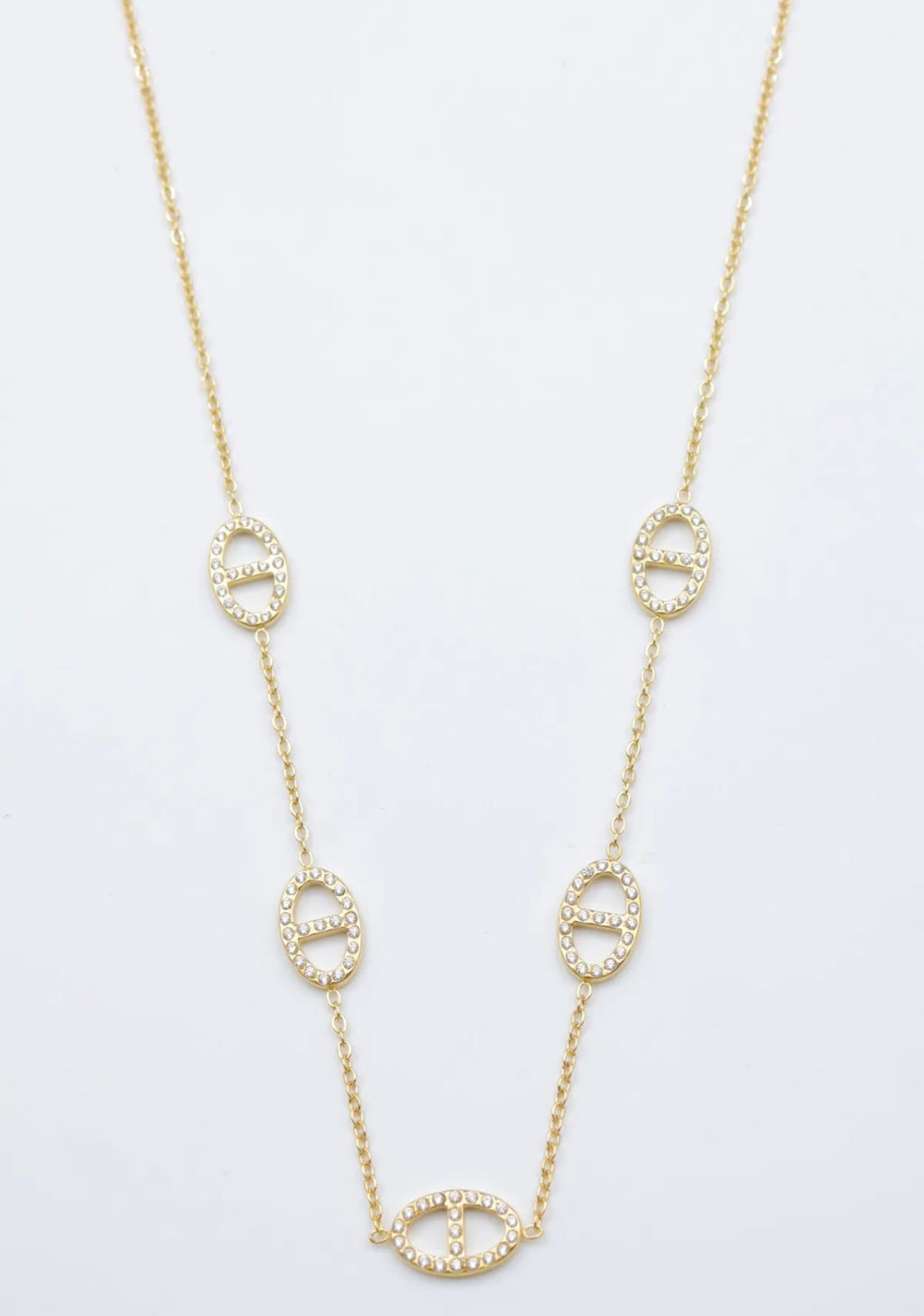 Collier doré à motifs ovales BIJOUX MYSTÈRES