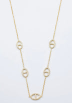 Collier doré à motifs ovales BIJOUX MYSTÈRES