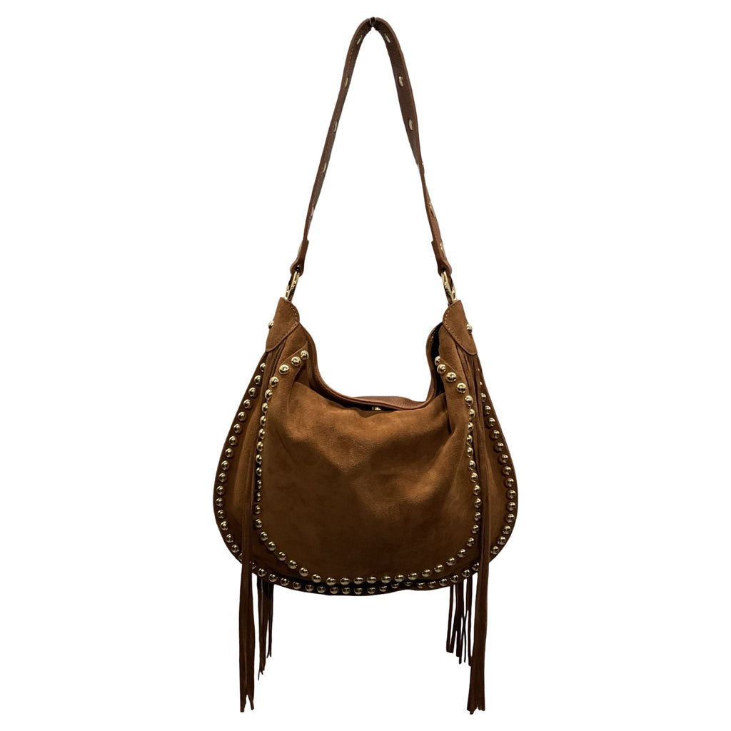 Sac Hobo Cuir Suède Franges MARIANA LOUISA LEE