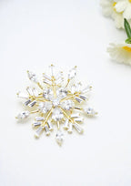 Broche Rosa — Bijou Plaqué Or en Métal