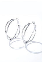 Boucles d'oreilles cercle acier inoxydable ÉLINE L'ATELIER