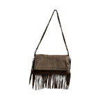 Pochette cuir suédé medium LOUISA LEE