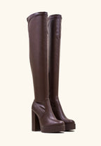 Bottes marron en synthétique STEPHAN PARIS