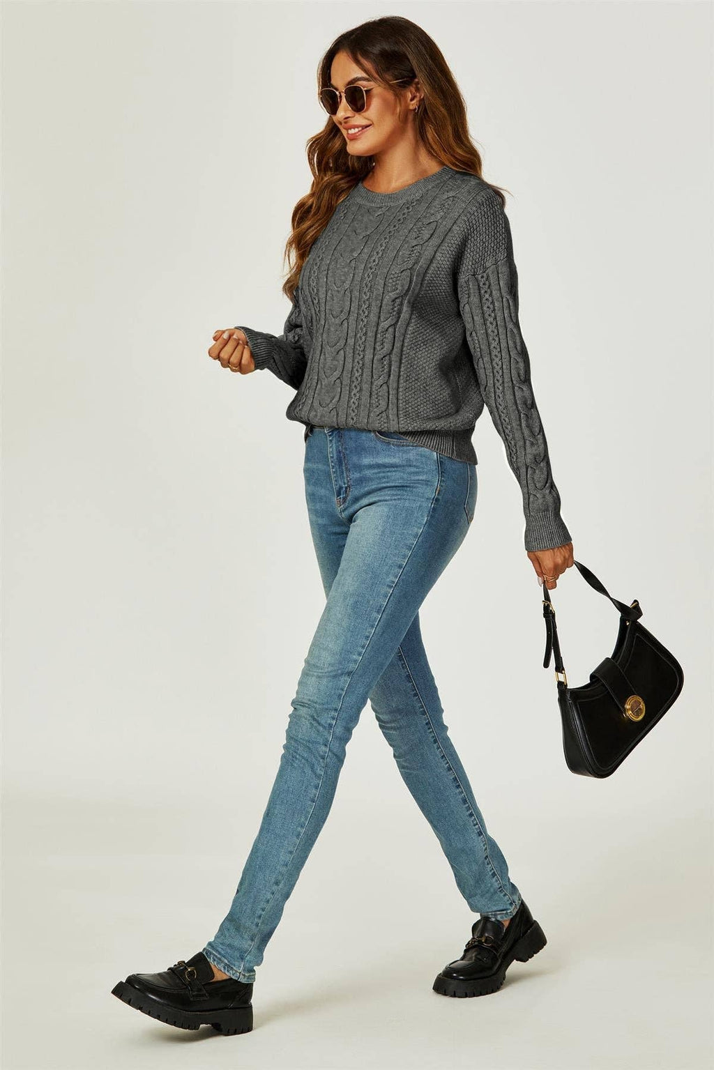 Pull Col Rond Maille Torsadée  FS collection