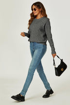 Pull Col Rond Maille Torsadée  FS collection