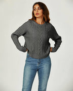 Pull Col Rond Maille Torsadée  FS collection
