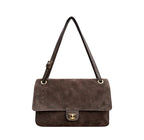 Sac à épaule en cuir suédé Aura M LOUISA LEE