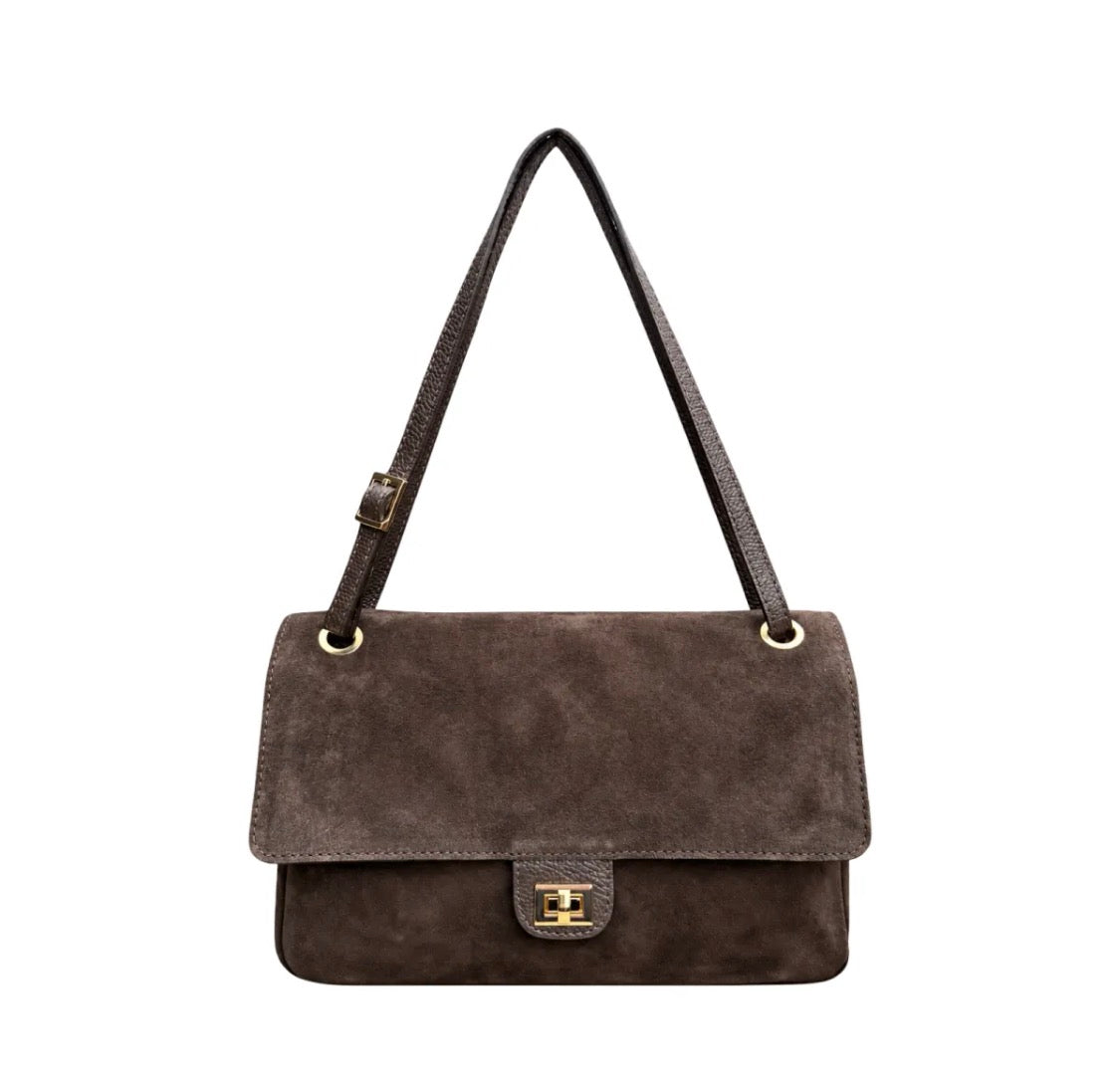 Sac à épaule en cuir suédé Aura M LOUISA LEE