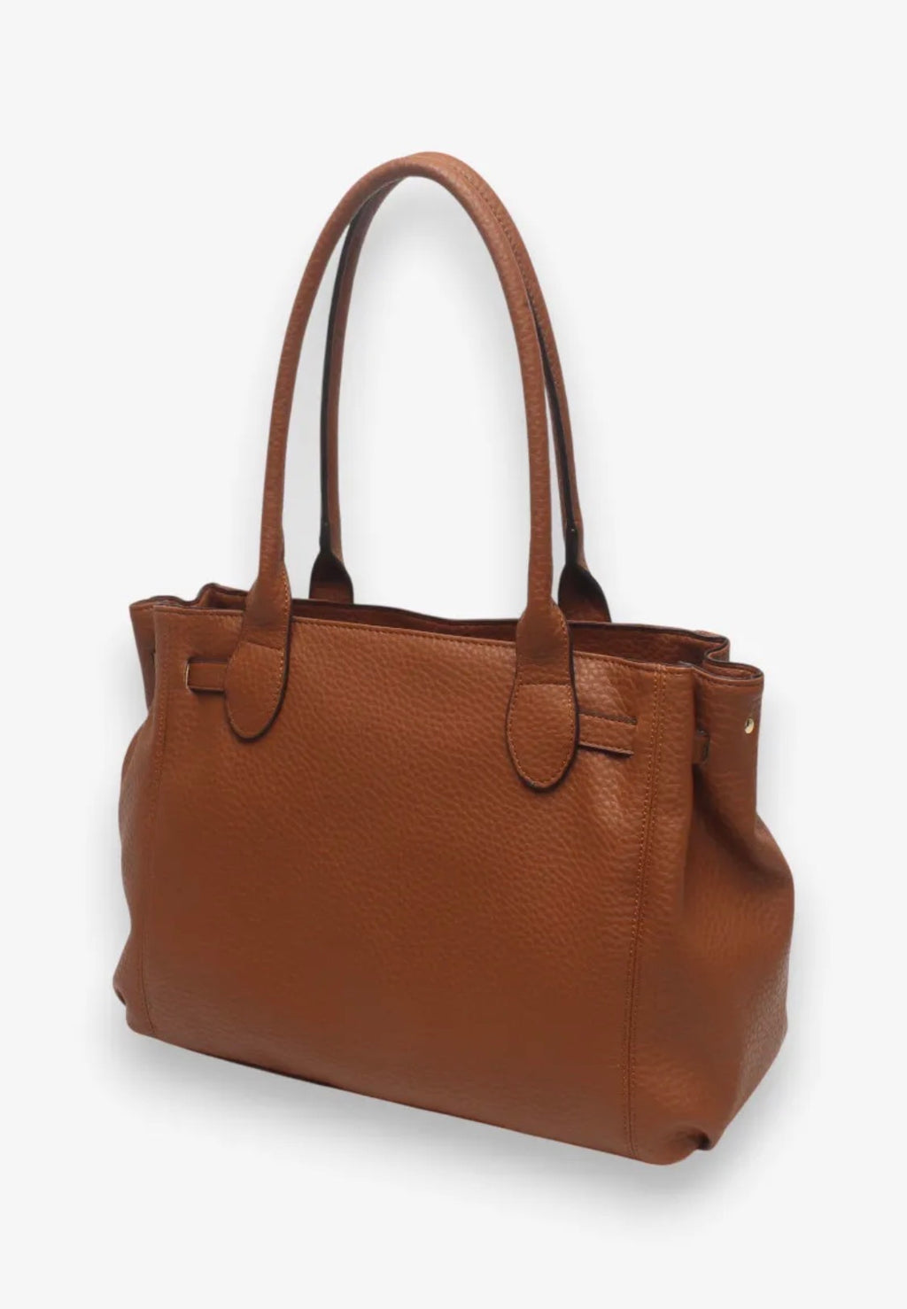 Sac cabas grainé à boucle dorée BESTINI