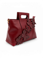Sac à main cuir véritable à papillons en relief GALLANTRY