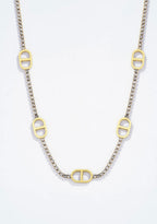 Collier strass maillons ovales doré ÉLINE L'ATELIER