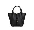Sac à main panier en cuir lisse LOUISA LEE