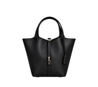 Sac à main panier en cuir lisse LOUISA LEE