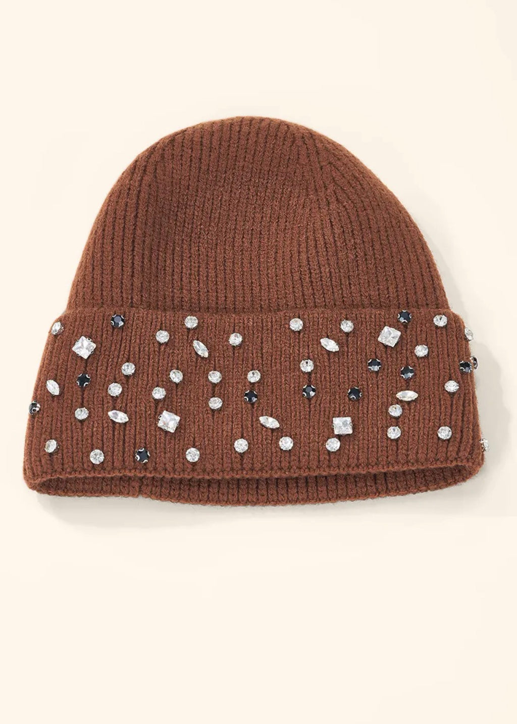 Bonnet côtelé à strass femme ÉLINE L'ATELIER