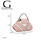 Sac à main patchwork géométrique rose & blanc GALLANTRY
