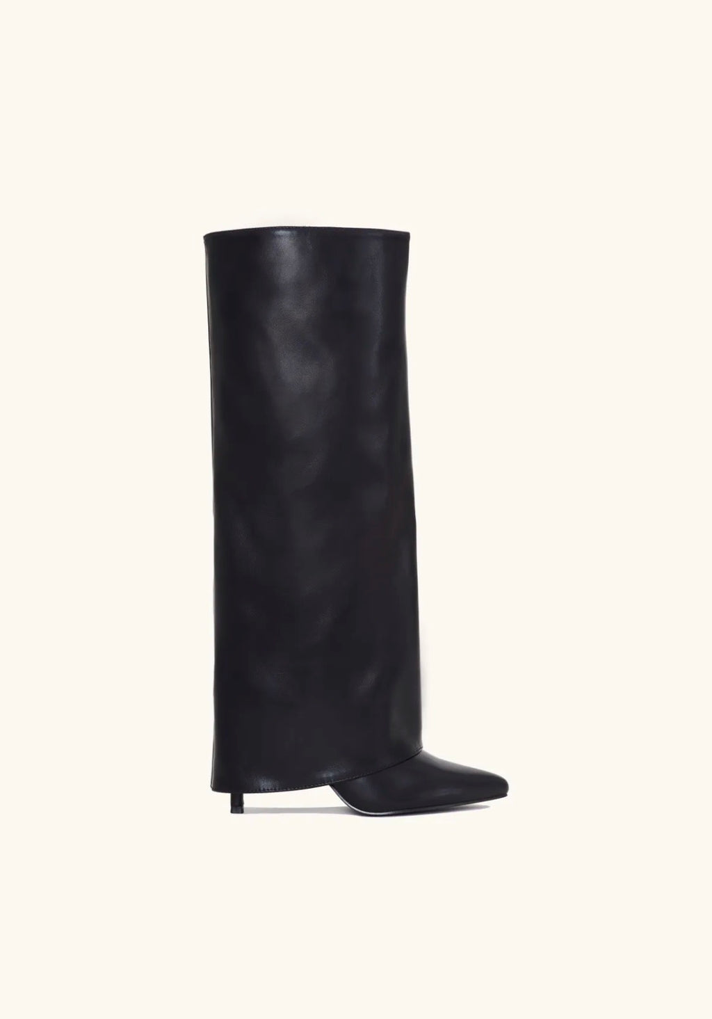 Bottes hautes à revers large et bout pointu STEPHAN PARIS