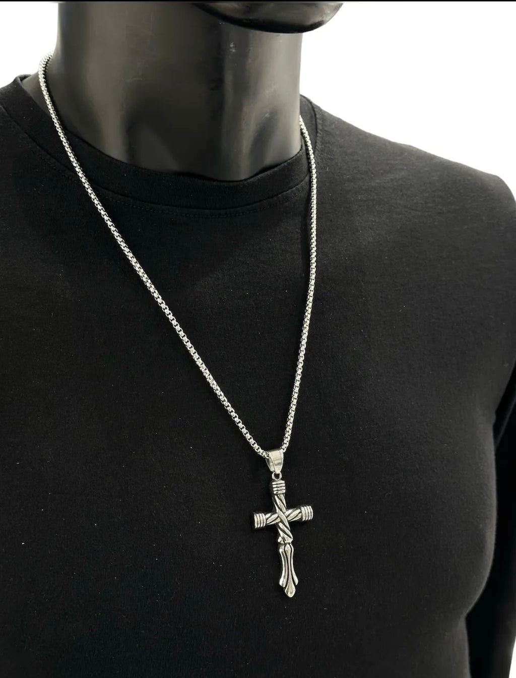 Pendentif homme acier inoxydable collier 60 cm ÉLINE L'ATELIER