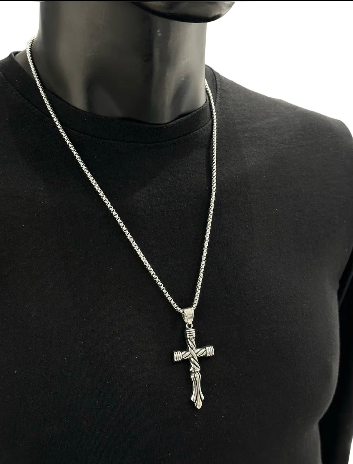 Pendentif homme acier inoxydable collier 60 cm ÉLINE L'ATELIER