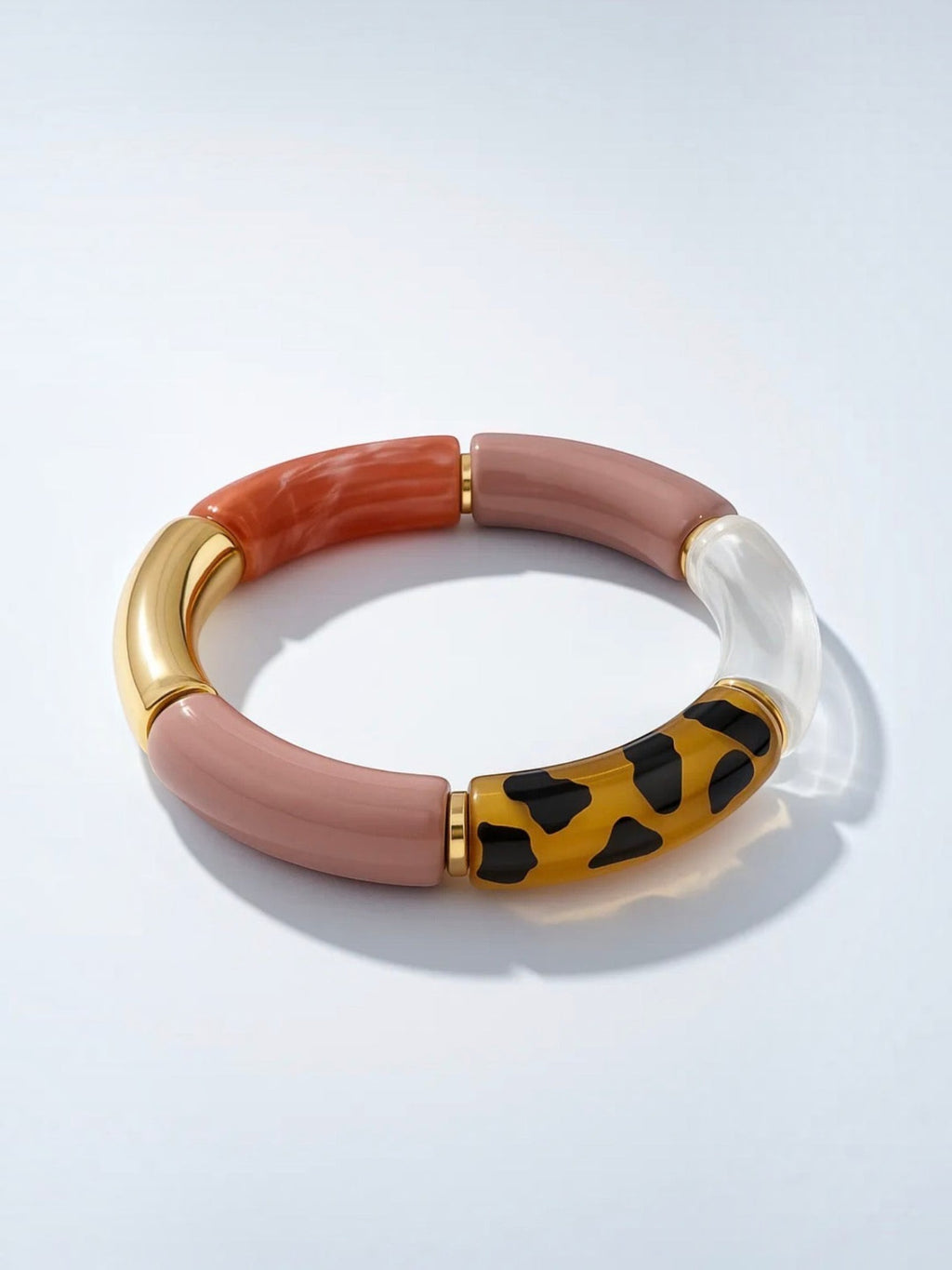 Bracelet élastique tubes multicolore BYREN | ÉLINE L'ATELIER