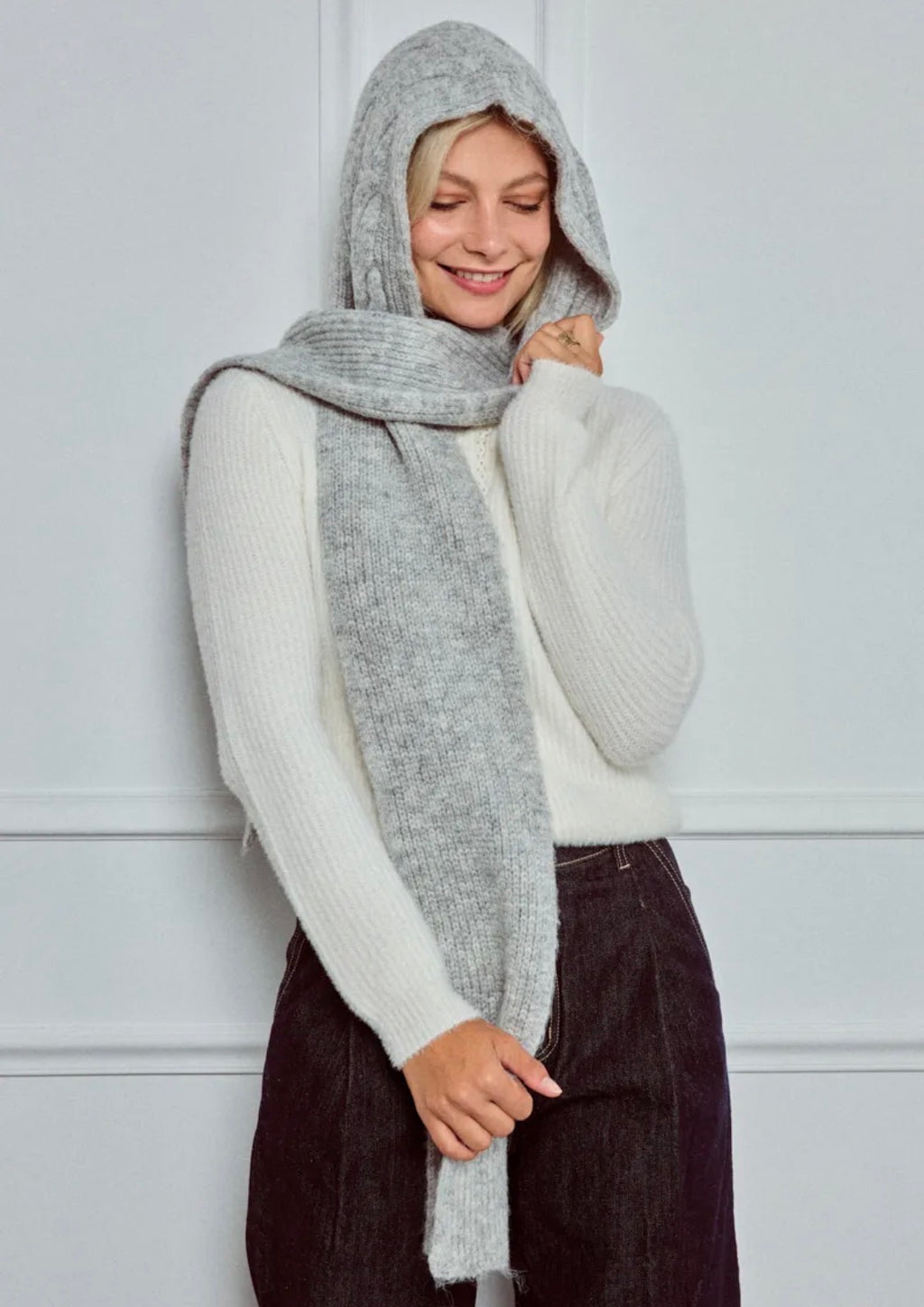 Bonnet écharpe 2-en-1 en laine BYREN | ÉLINE L'ATELIER