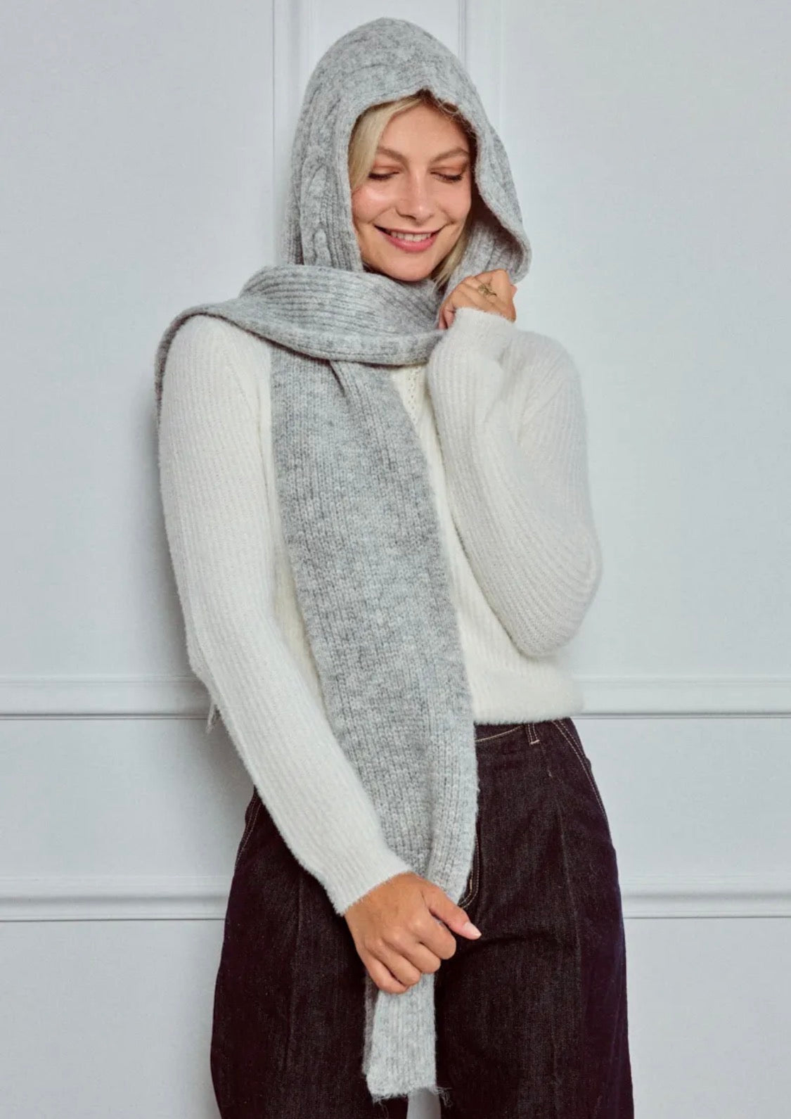 Bonnet écharpe 2-en-1 en laine BYREN | ÉLINE L'ATELIER
