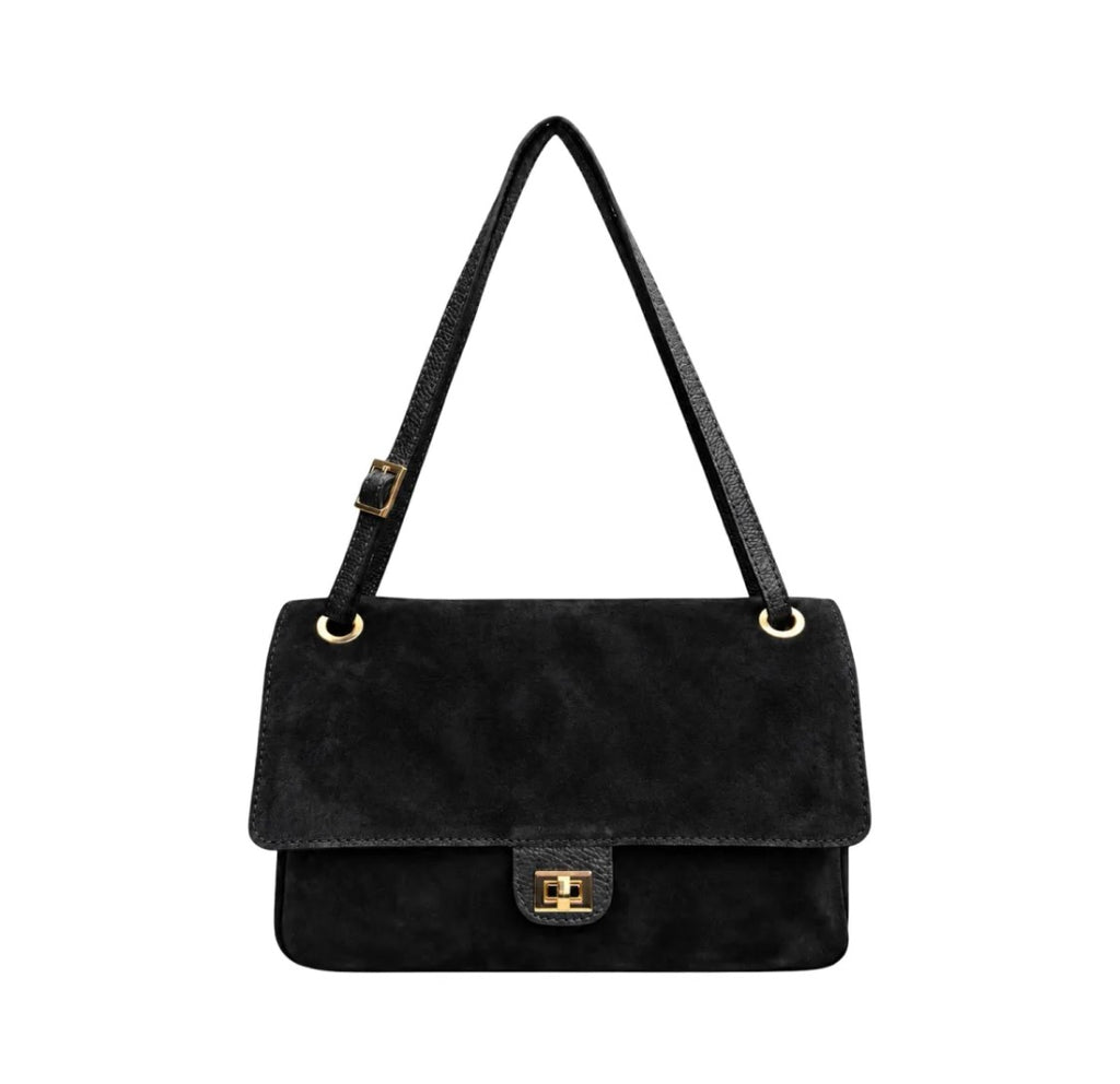 Sac à épaule en cuir suédé Aura M LOUISA LEE