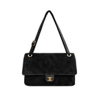 Sac à épaule en cuir suédé Aura M LOUISA LEE