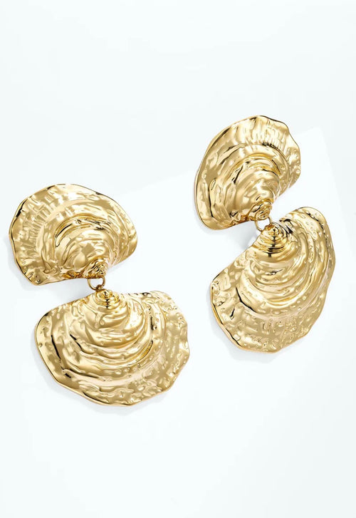 Boucles d'oreilles Coquillage Dorées ÉLINE L'ATELIER