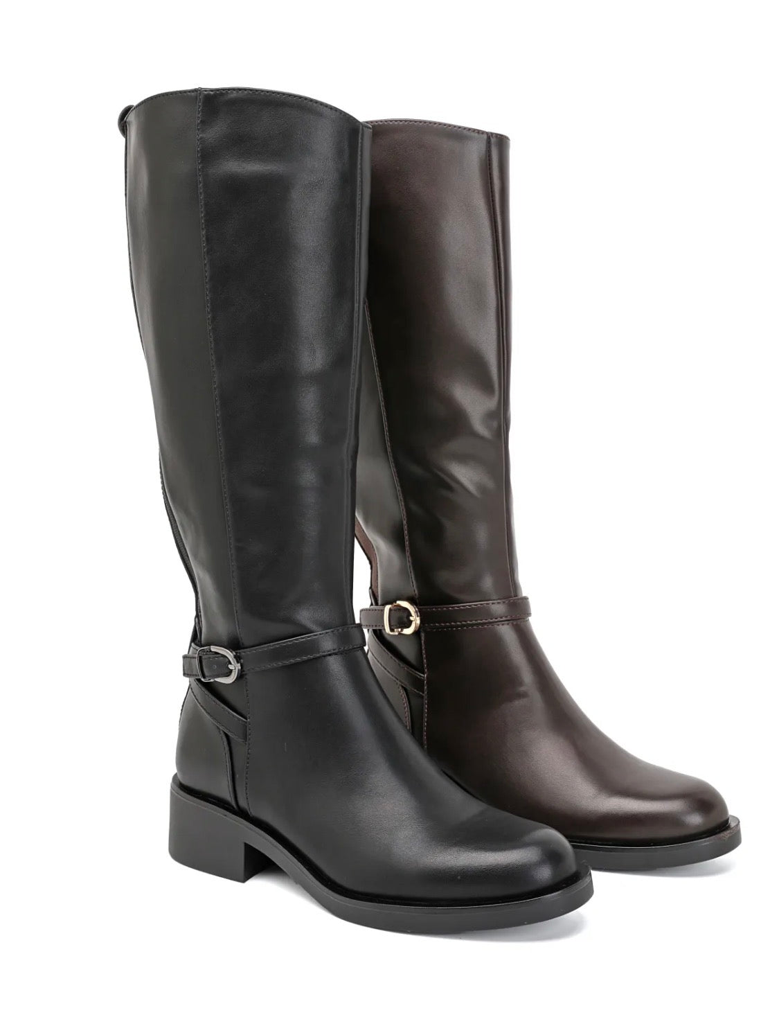Bottes Cavalières Orena — Montantes Simili Cuir avec Boucle