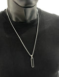 Collier homme acier inoxydable pendentif noir ÉLINE L’ATELIER