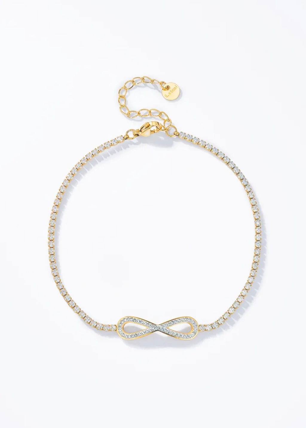 Bracelet de cheville infini à strass ÉLINE L’ATELIER