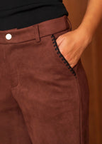 Ensemble veste et pantalon en suédine frime
