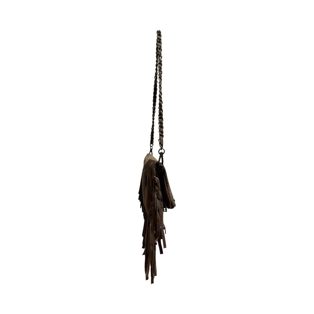Pochette cuir suédé medium LOUISA LEE